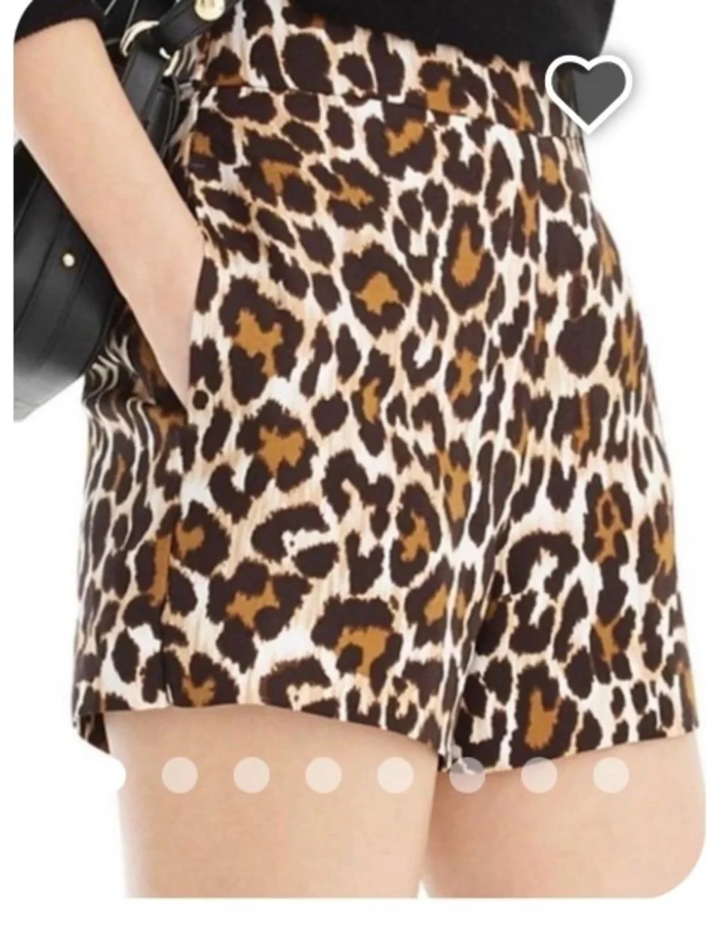 J. Crew Leopard Print High-Rise Shorts - Brown/Black/Cream